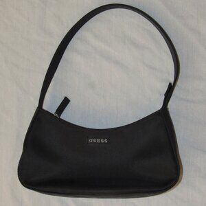 Vintage Y2K Guess Black Nylon Shoulder Baguette Mini Bag Shoulder Purse
